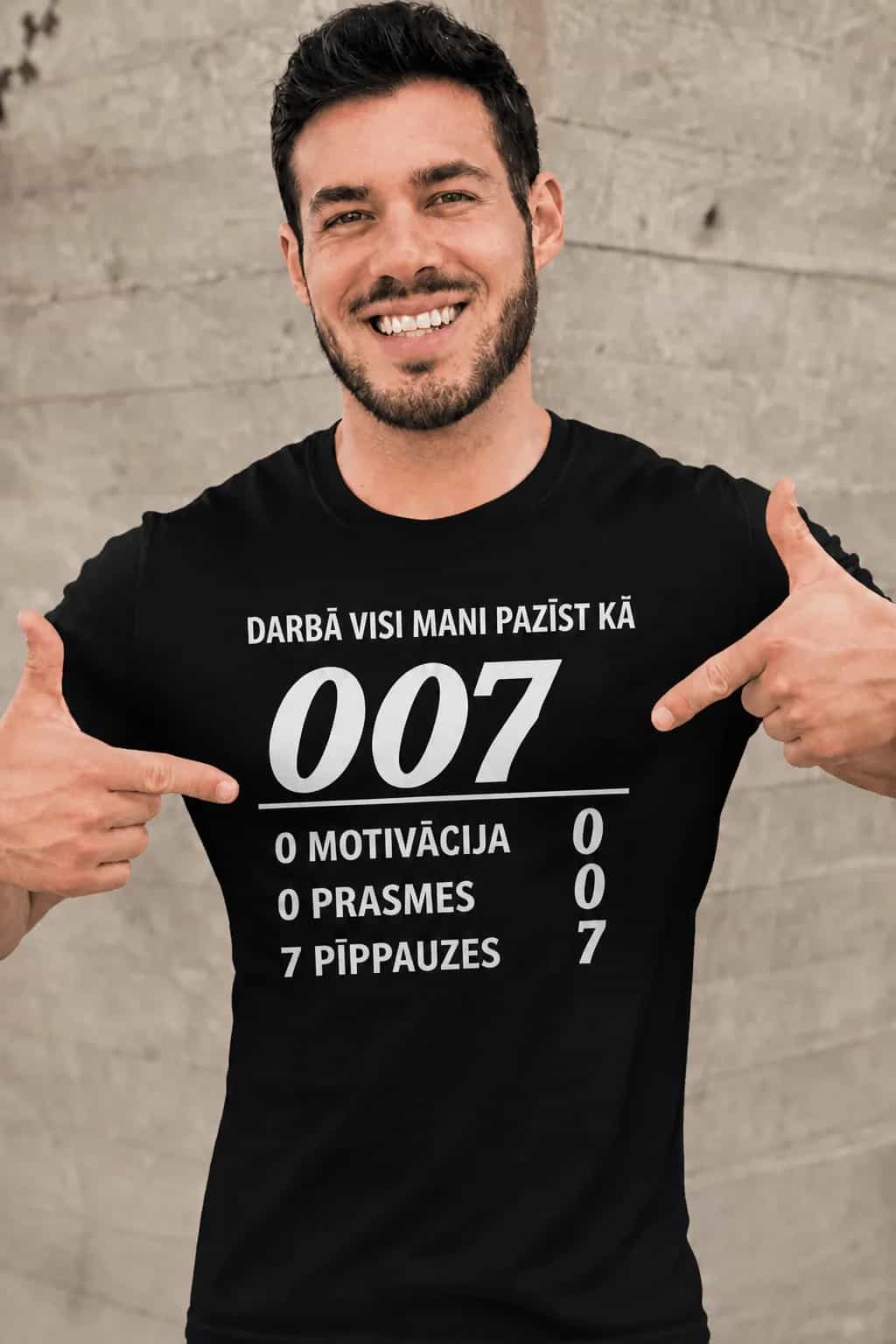 Smieklīgs T-krekls „Darbā mani pazīst kā 007“