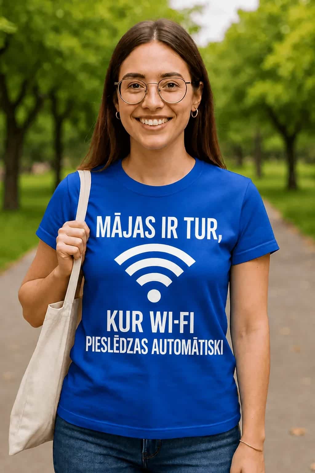 T-krekls „Mājas ir tur, kur Wi-Fi“