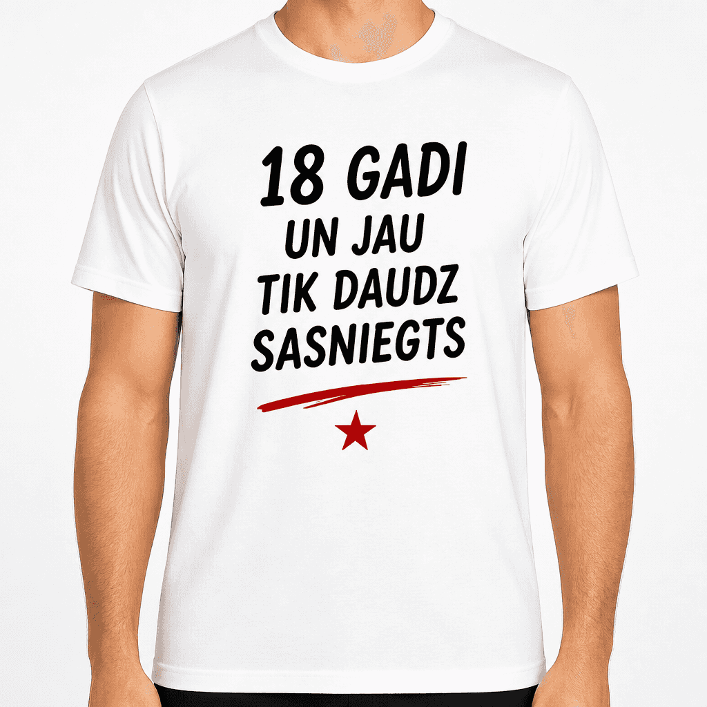T-krekls 18 gadu jubilejai – 18 gadi un jau tik daudz sasniegts
