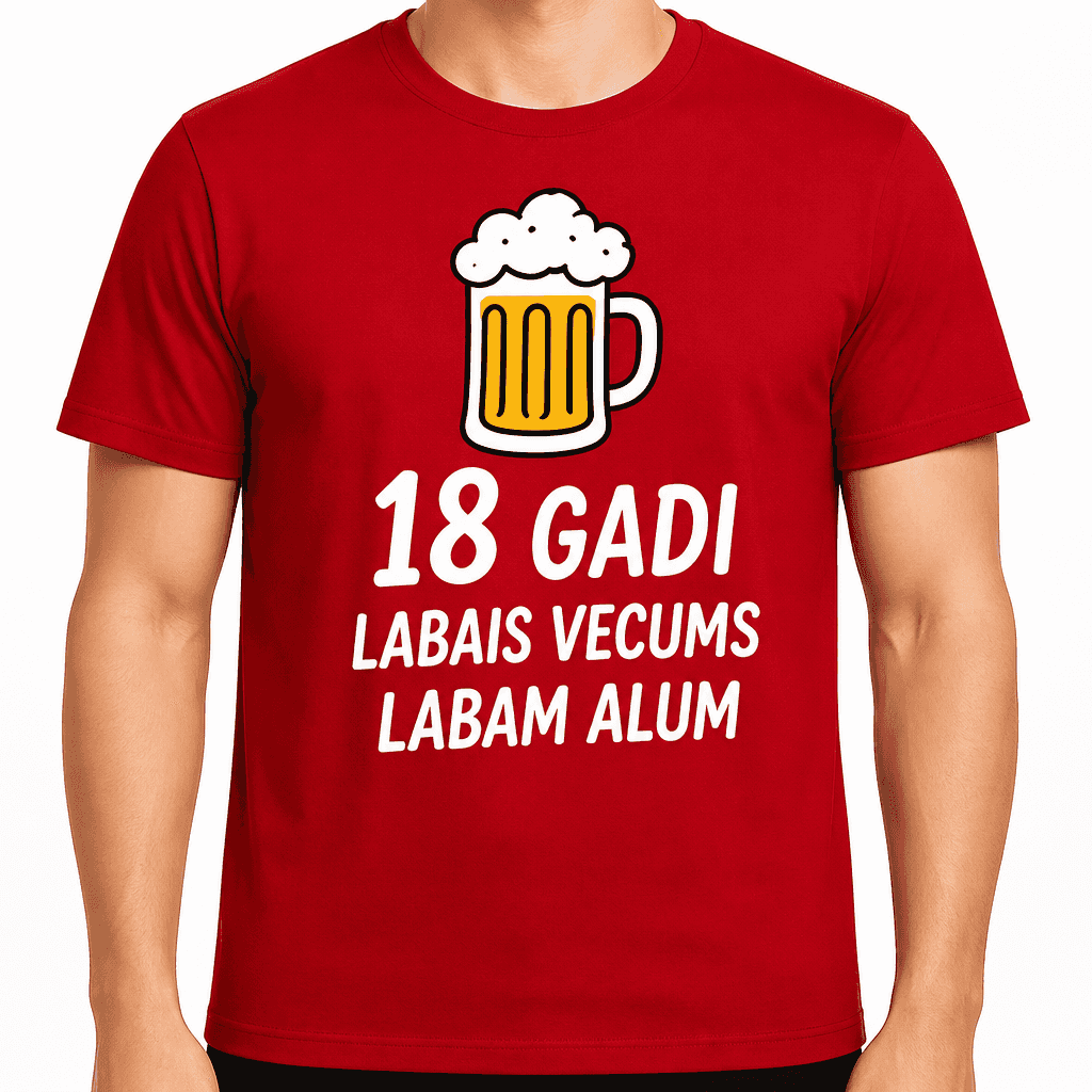 T-krekls 18 gadu jubilejai – 18 gadi labais vecums labam alum