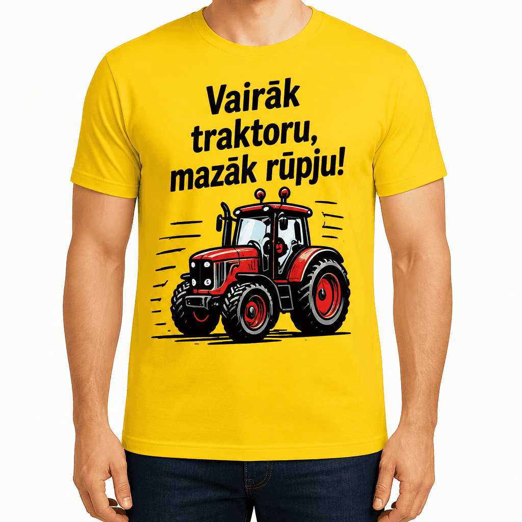 T-krekls lauksaimniekam – Vairāk traktoru, mazāk rūpju!