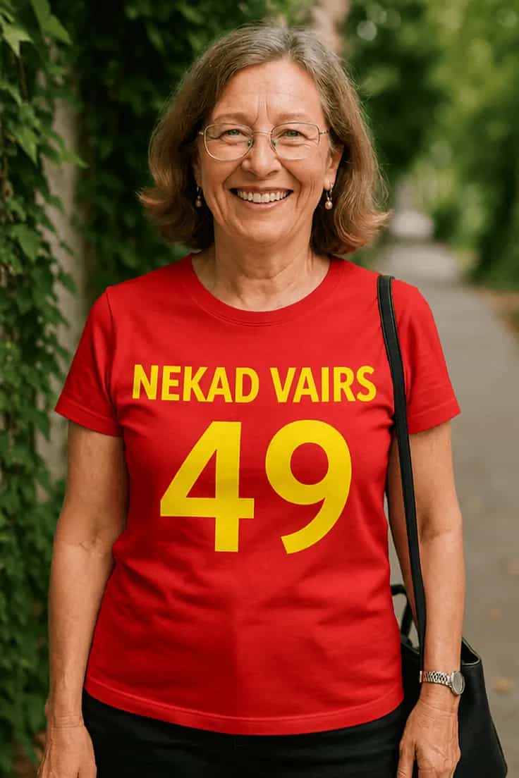 Smieklīgs krekls Nekad vairs 49 – NEKAD VAIRS