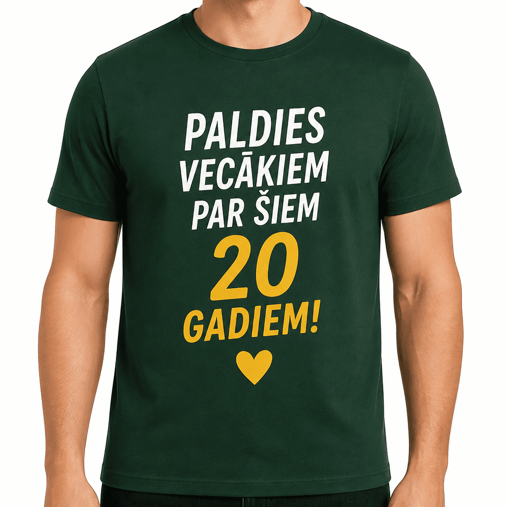 T-krekls 20 gadu jubilejai – Paldies vecākiem par šiem 20 gadiem!