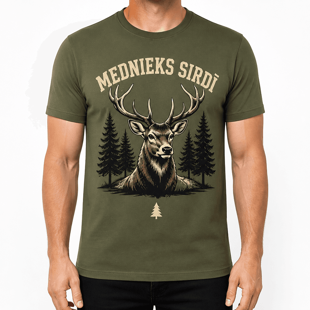 Mednieka T-krekls – MEDNIEKS SIRDĪ
