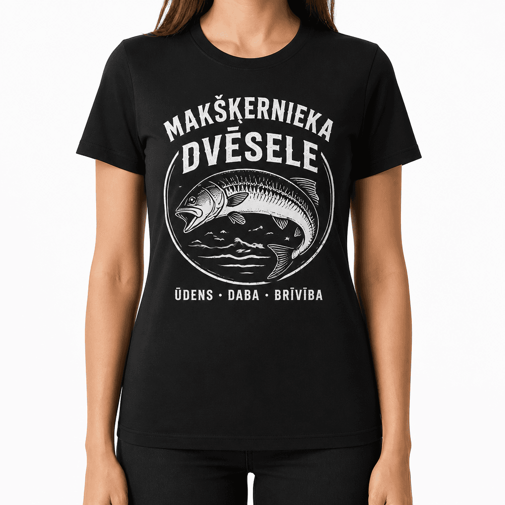 Makšķernieka T-krekls – MAKŠĶERNIEKA DVĒSELE