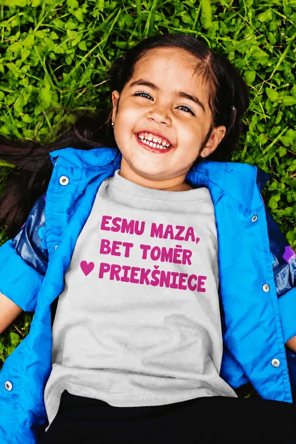 Bērnu T-krekls „Esmu maza, bet tomēr priekšniece“