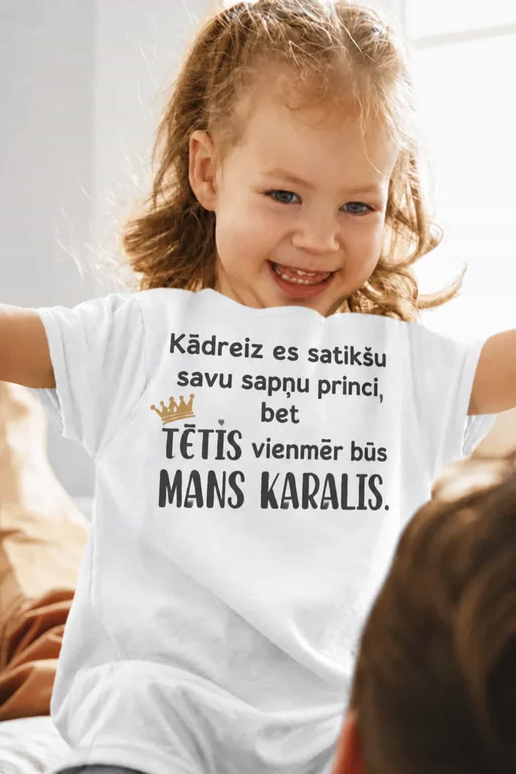 Bērnu T-krekls „Tētis būs mans karalis“
