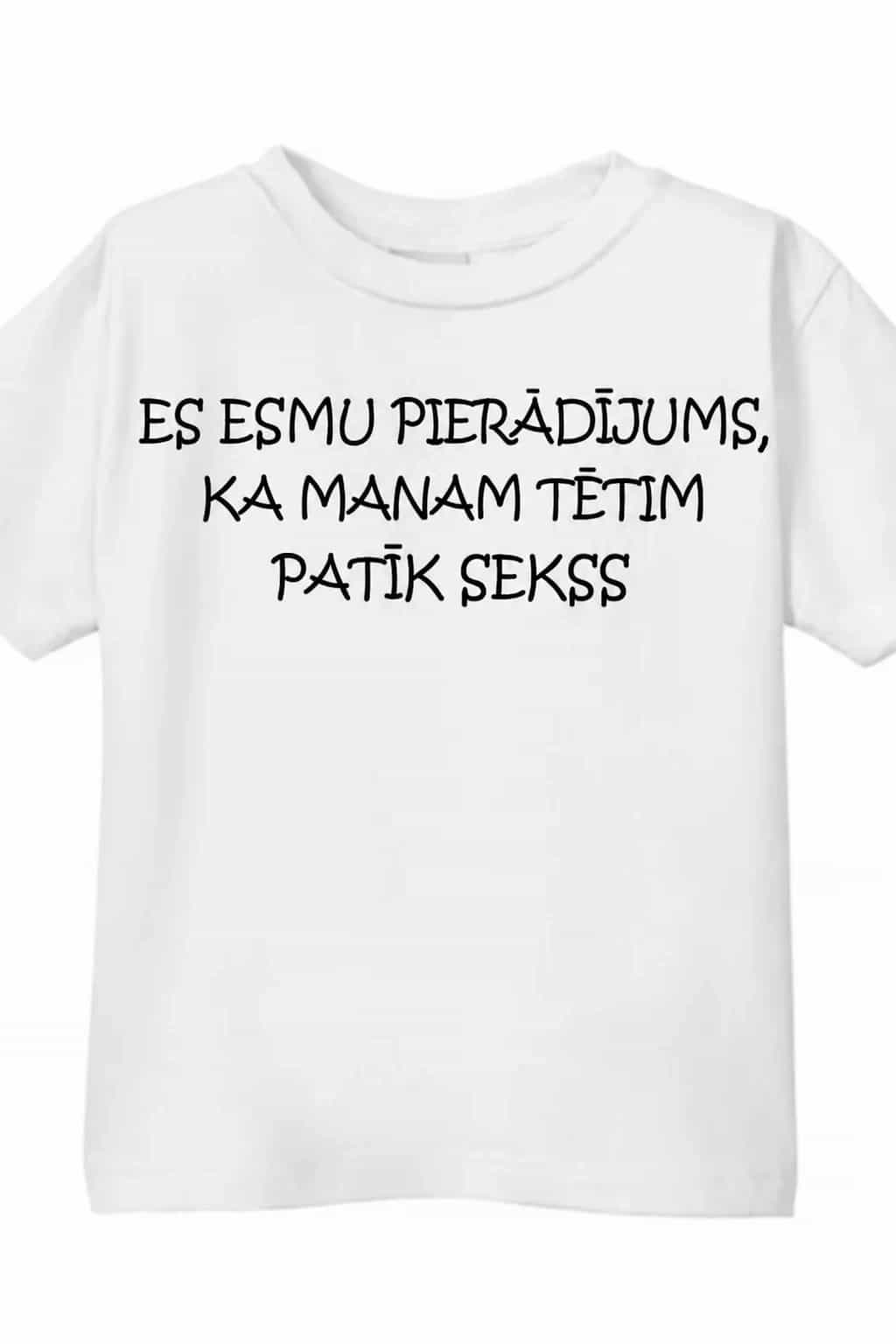 Bērnu T-krekls ar pieaugušo joku par tēti