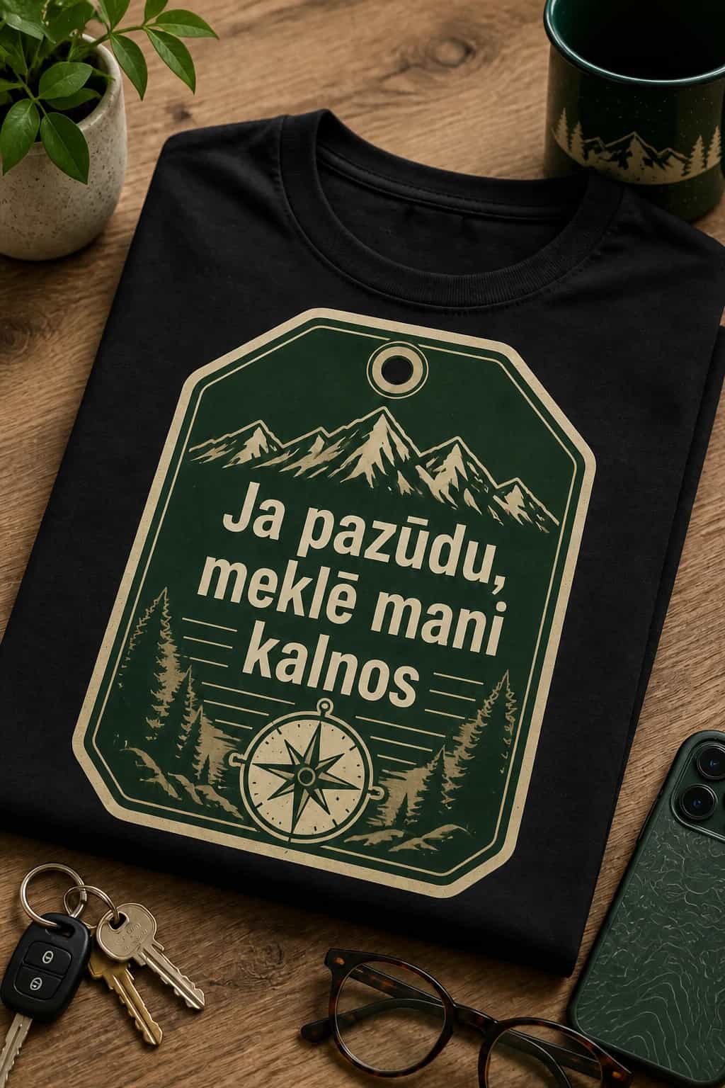 T-krekls kalnu cienītājam „Meklē mani kalnos“