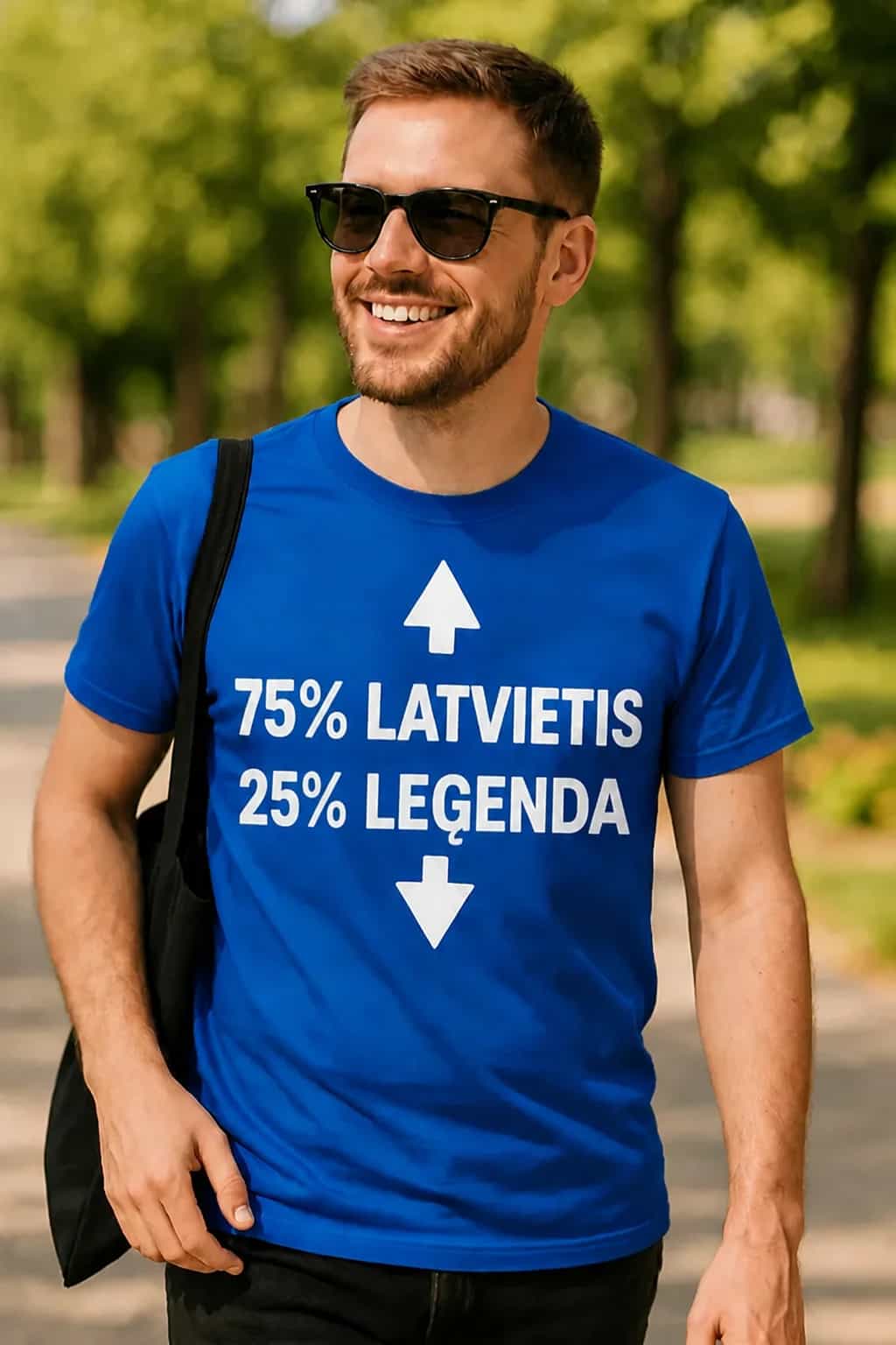 T-krekls „75 % latvietis, 25 % leģenda”