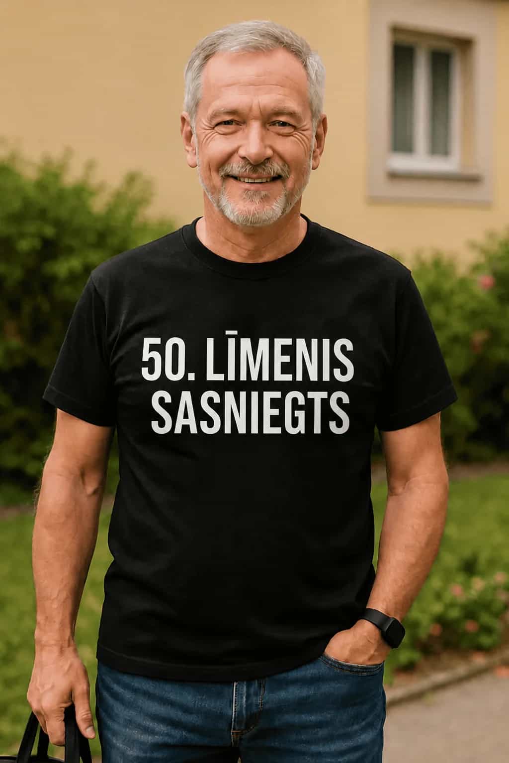 T-krekls 50 gadu jubilejai „50. līmenis sasniegts“