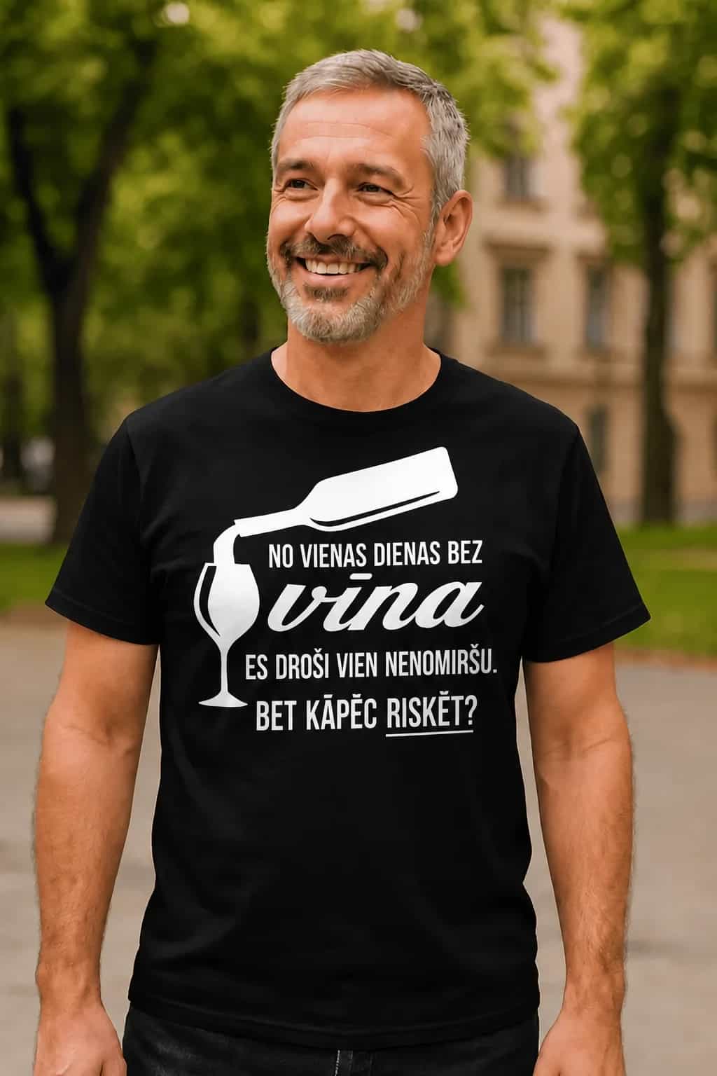 Smieklīgs T-krekls vīna cienītājam
