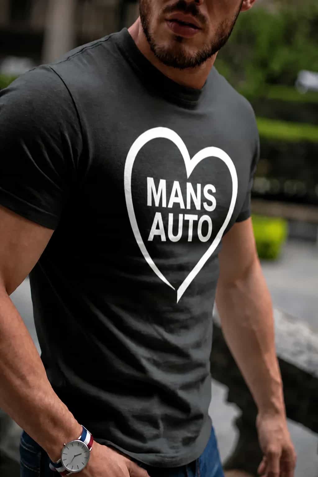 T-krekls auto cienītājam ar uzrakstu pēc izvēles