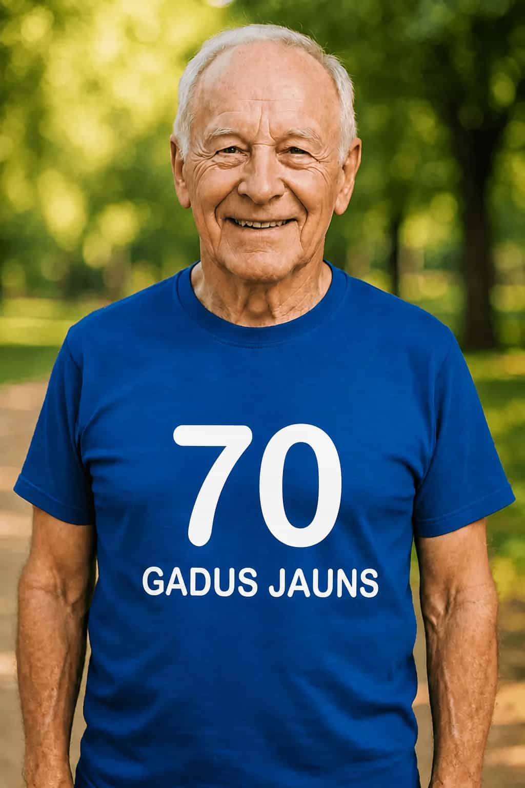 T-krekls 70. jubilejā „70 gadus jauns“