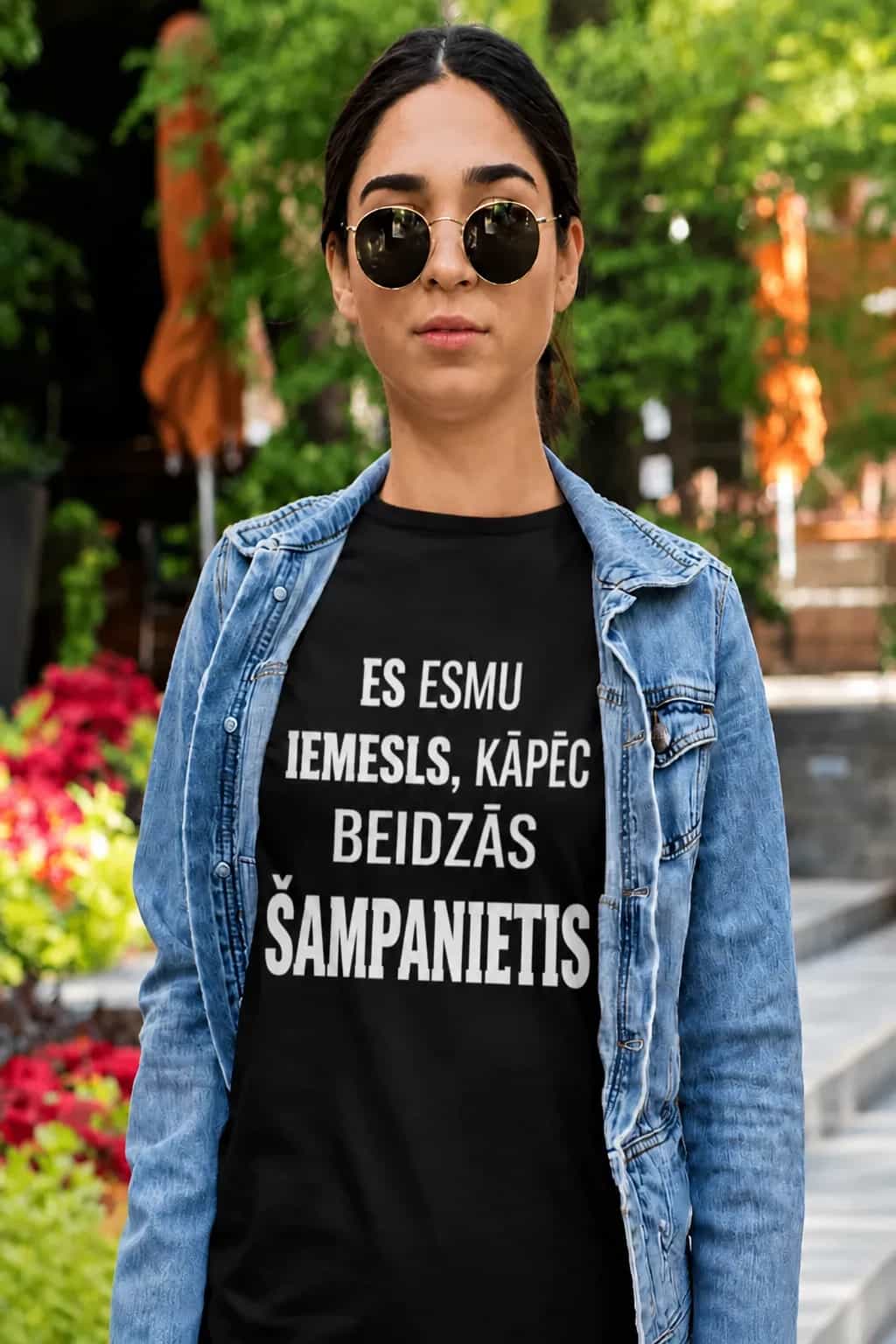 T-krekls „Iemesls, kāpēc beidzās šampanietis“