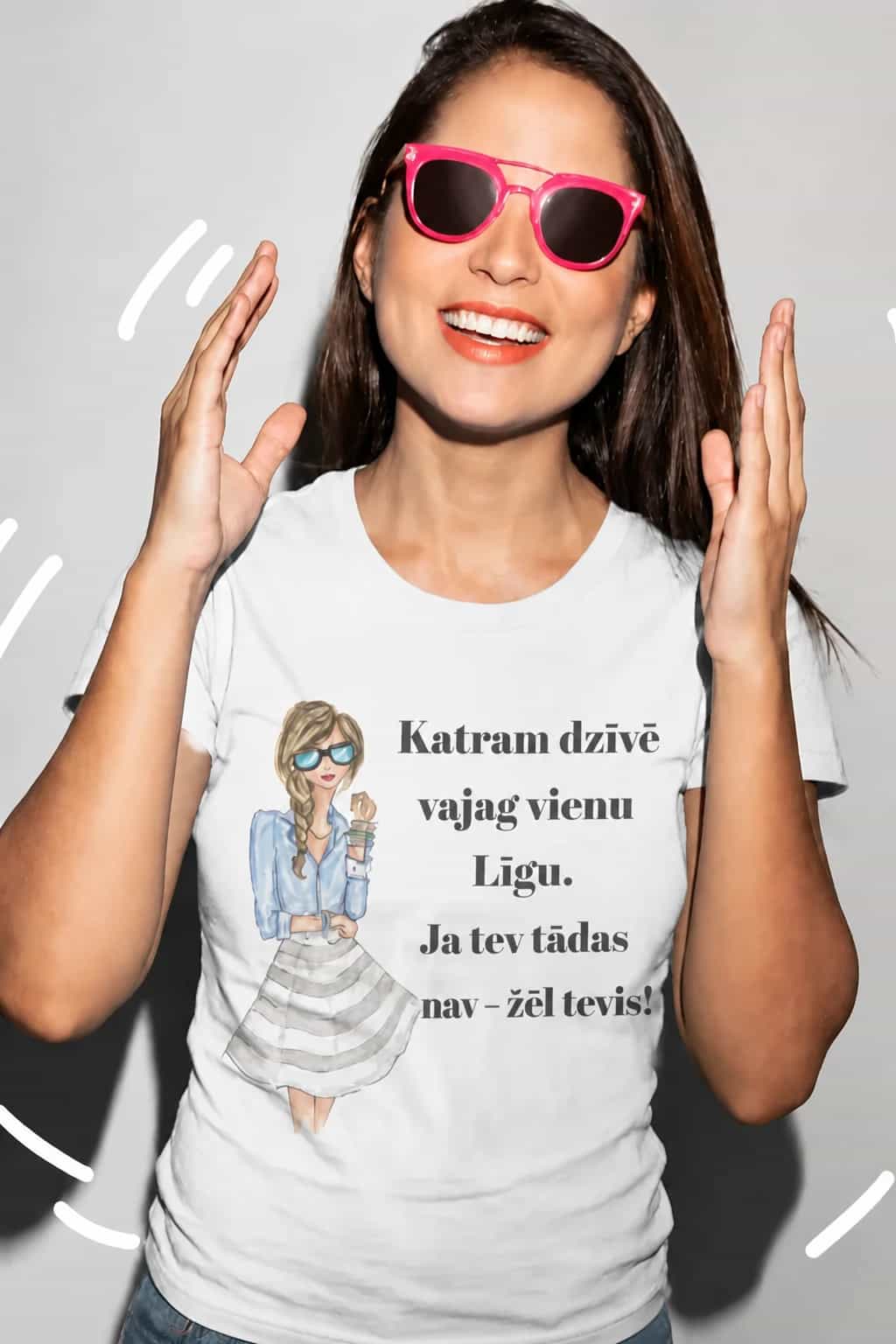 T-krekls „Katram dzīvē vajag vienu…“ ar vārdu