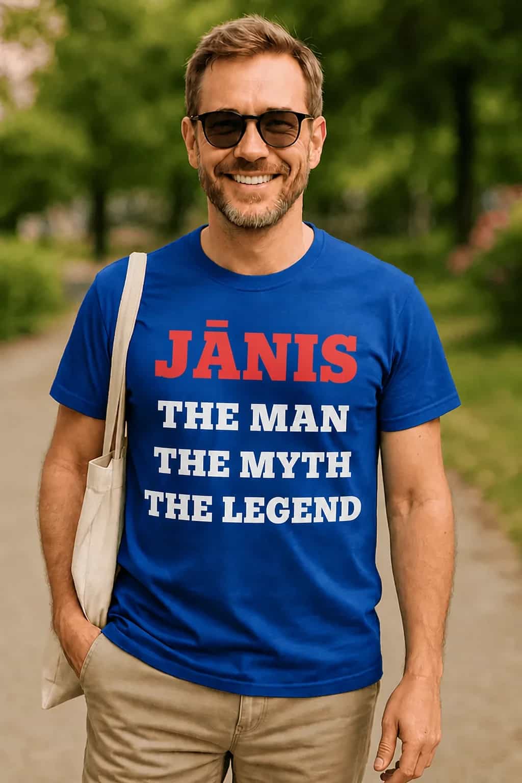 T-krekls ar vārdu „The Man, The Myth, The Legend“