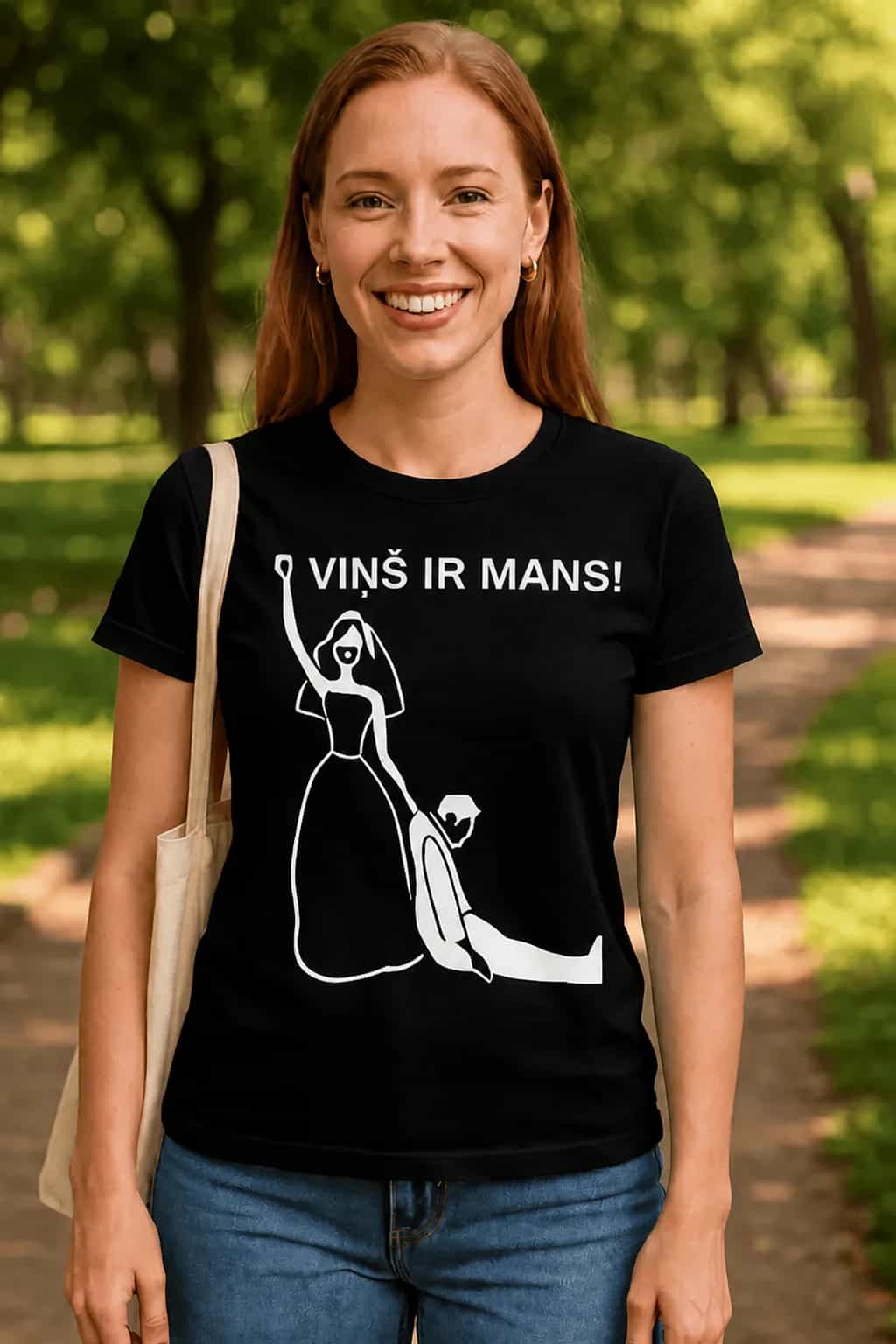 T-krekls līgavai „Viņš ir mans!“