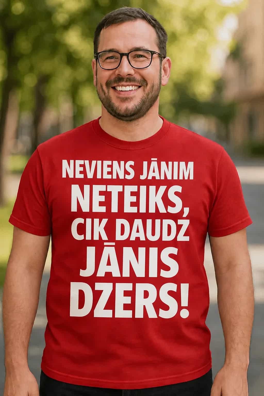 T-krekls „Neviens neteiks, cik dzers” ar vārdu