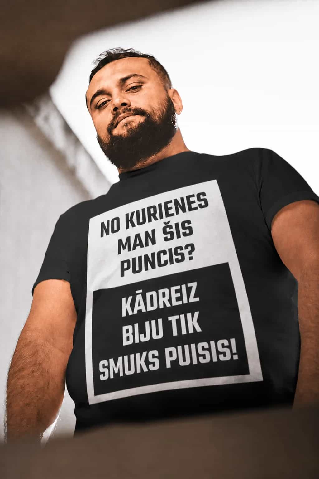 Smieklīgs T-krekls ar joku par punci