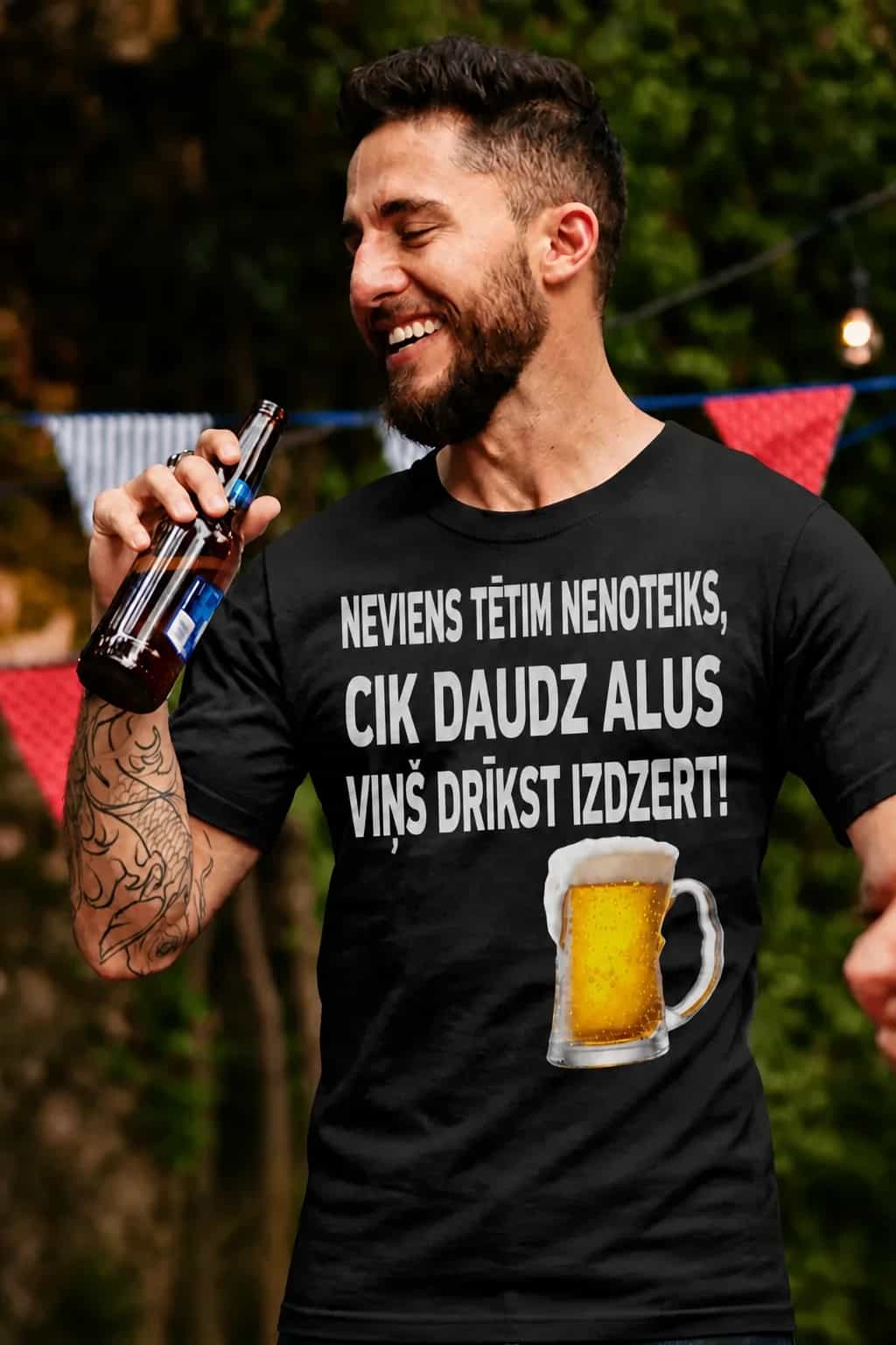 T-krekls tētim ar joku par alu un vārdu