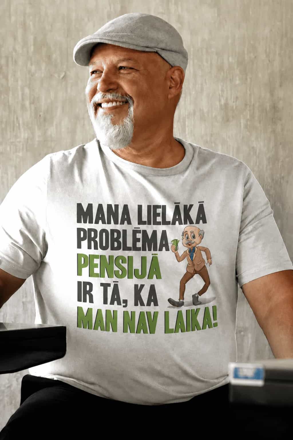 T-krekls pensionāram „Pensijā nav laika”