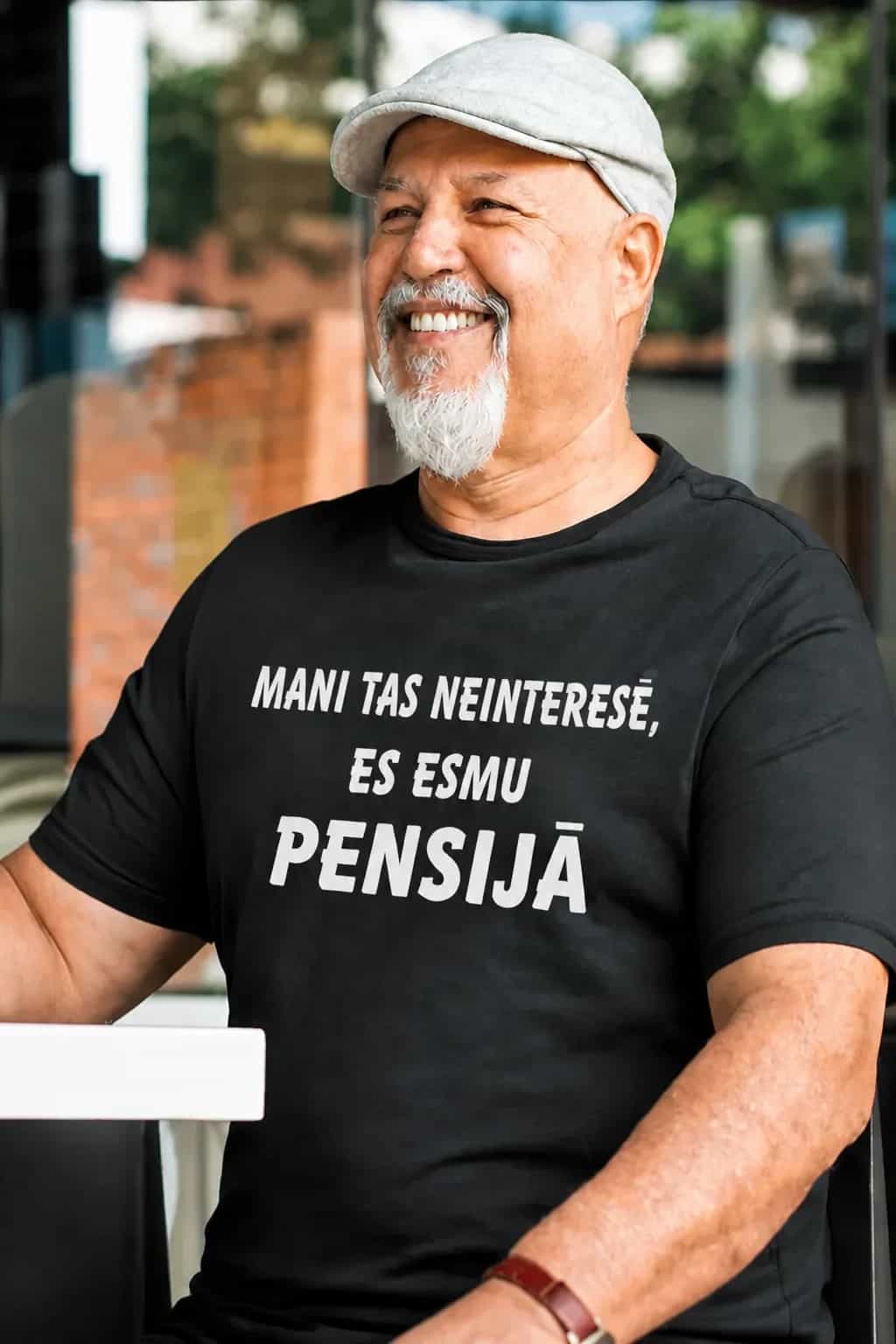 T-krekls pensionāram „Esmu pensijā“