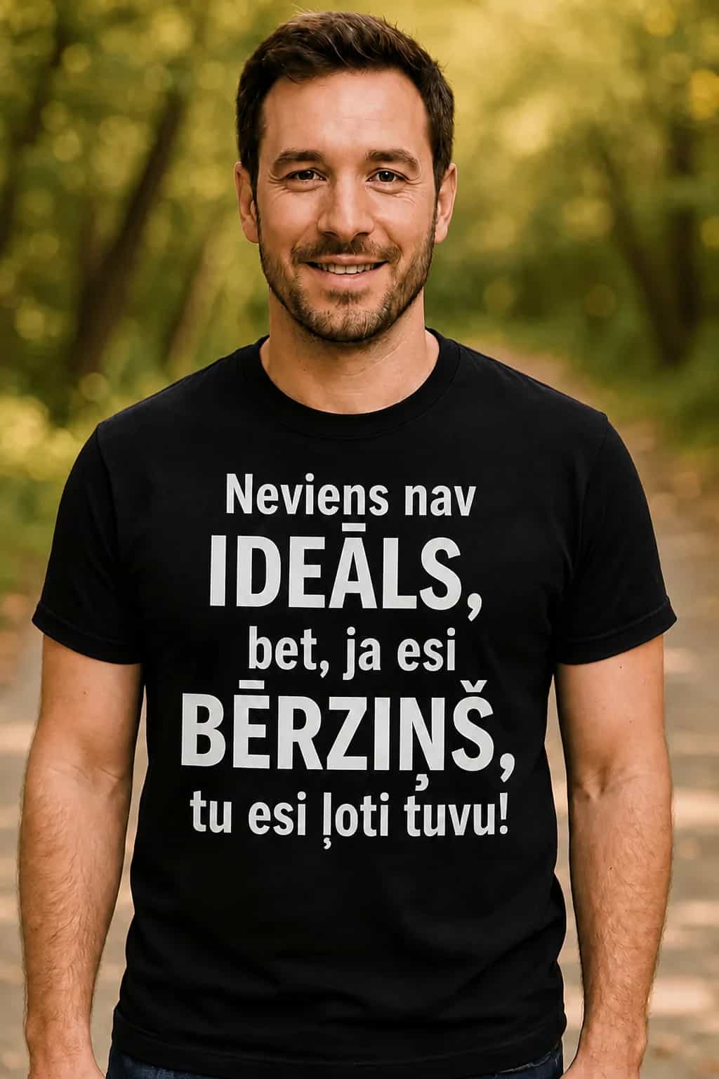 T-krekls „Neviens nav ideāls“ ar vārdu