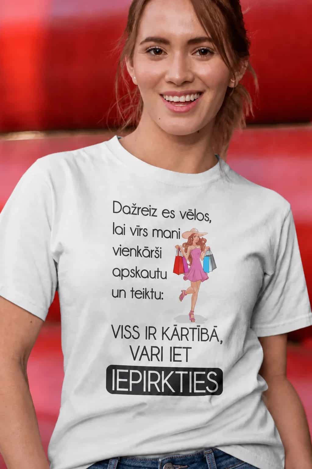 T-krekls iepirkšanās cienītājai