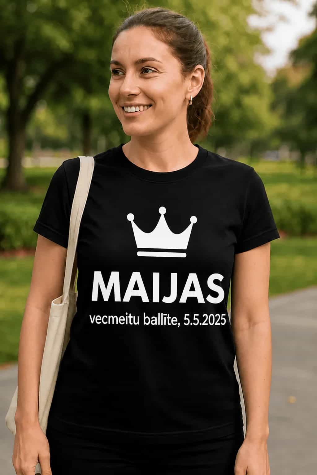 T-krekls vecmeitu ballītei ar vārdu un datumu