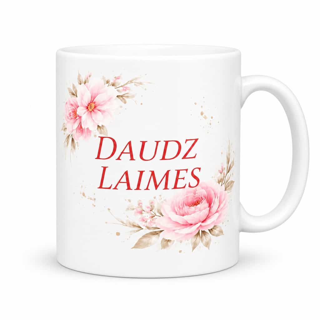 Smieklīga krūze Daudz laimes – DAUDZ LAIMES