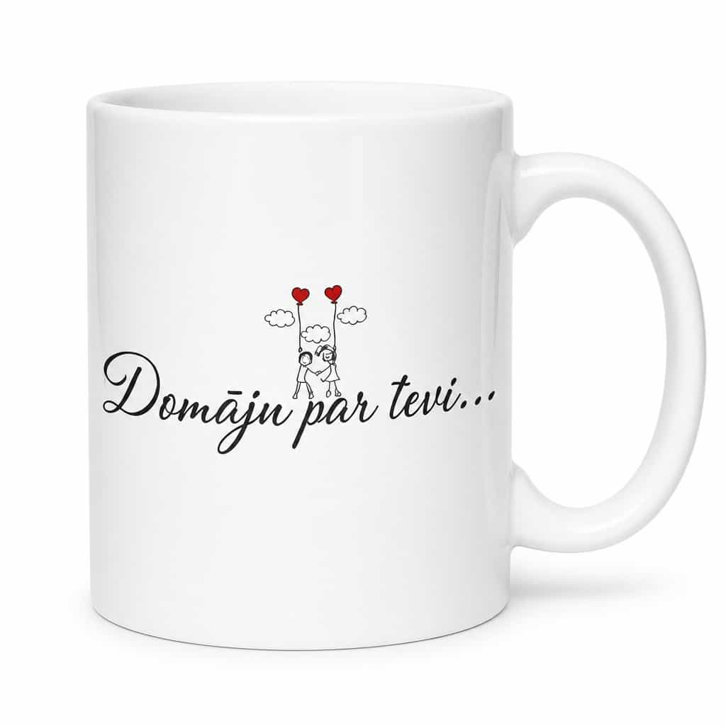 Smieklīga krūze Domāju par tevi....
