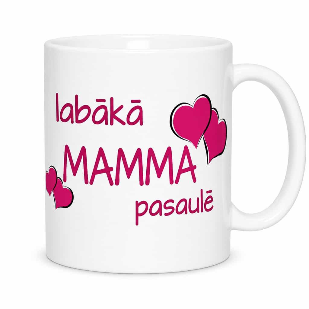 Krūze ar smieklīgu tekstu pēc izvēles labākajai mammai