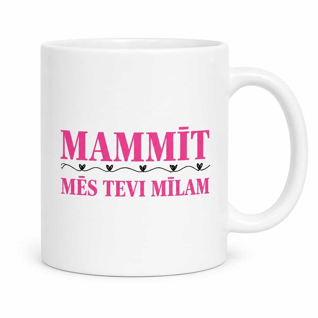 Smieklīga krūze Mammīt mēs tevi mīlam