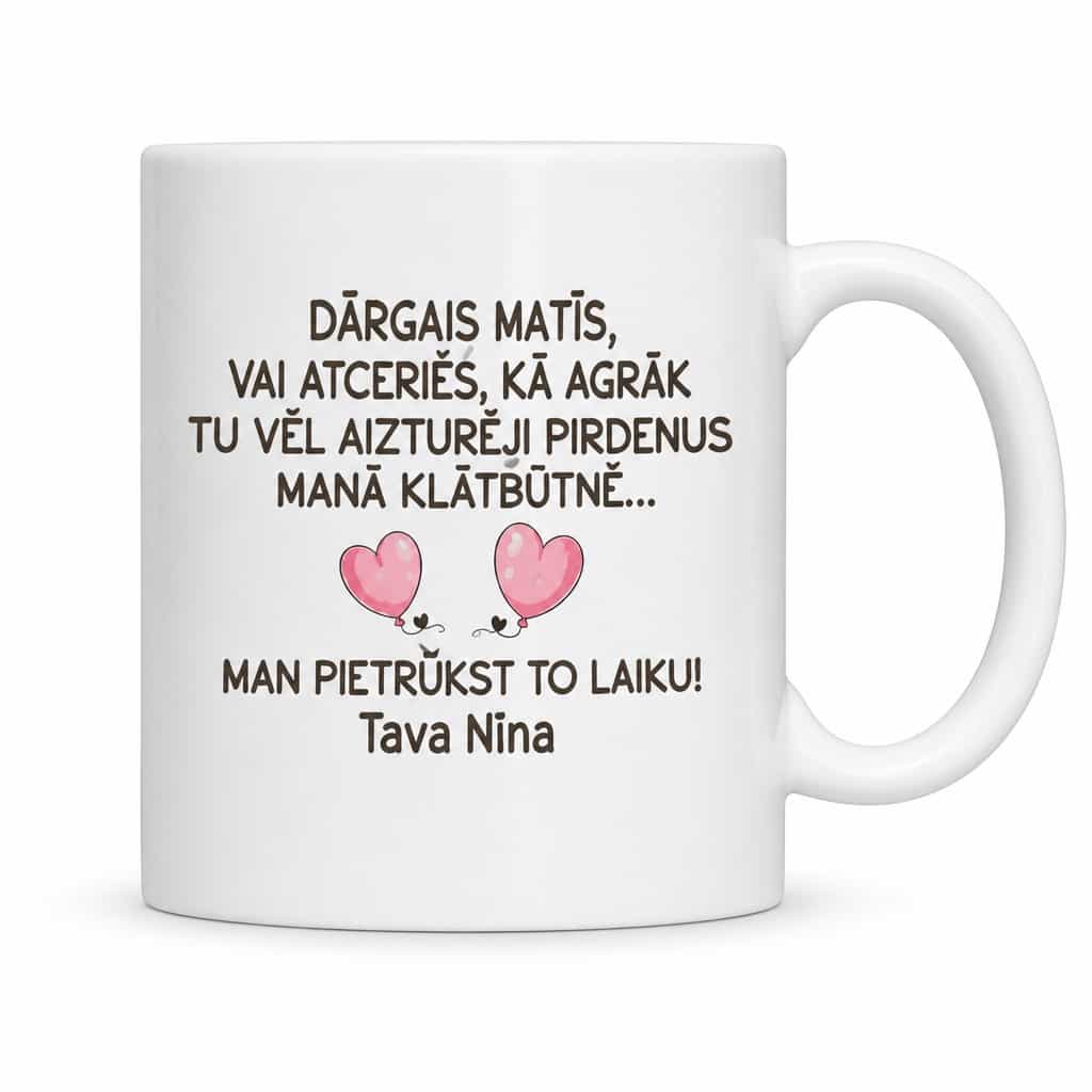 Smieklīga krūze Par pirdieniem ar vārdu – DĀRGAIS M