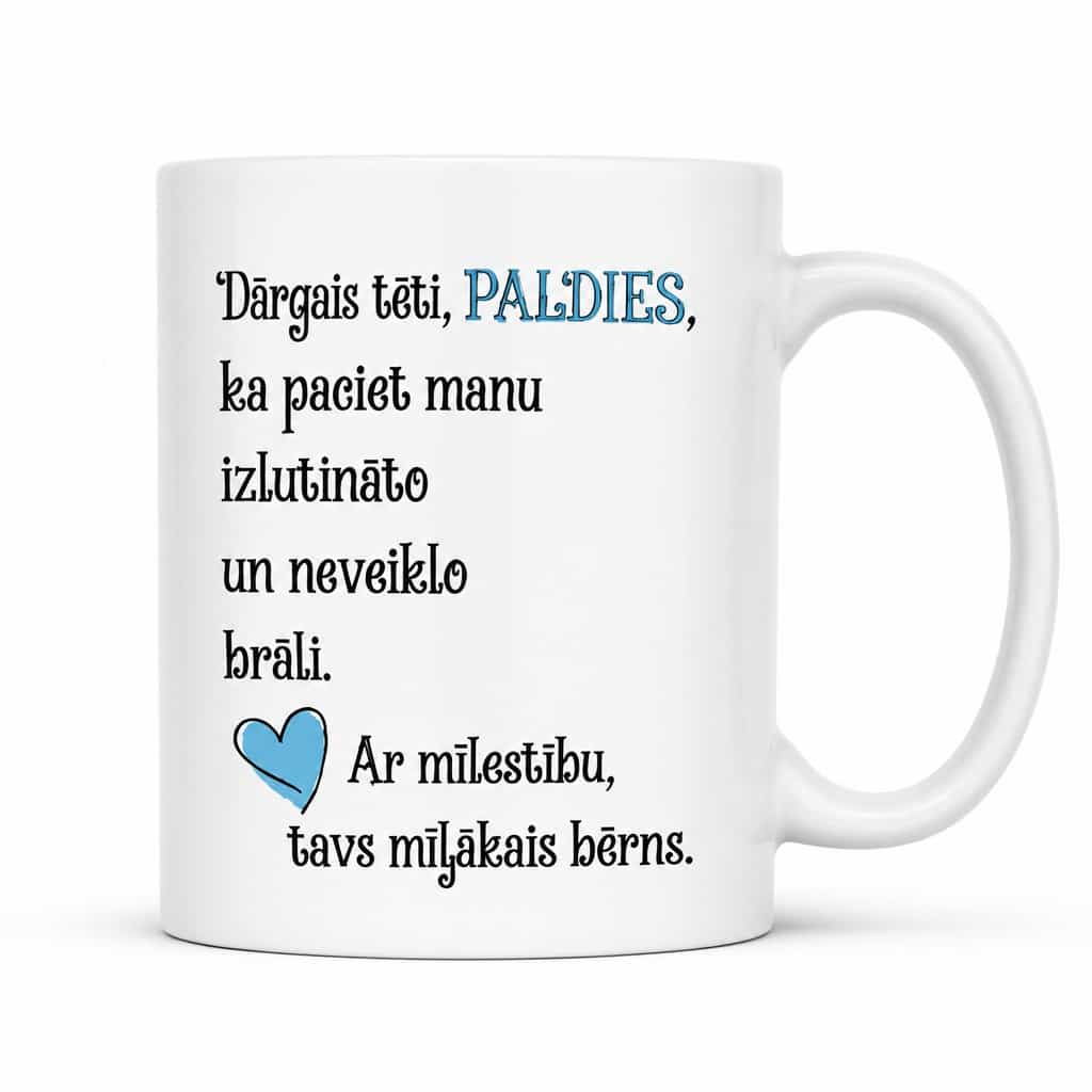 Smieklīga krūze Tavs mīļākais bērns – Dārgais tēti