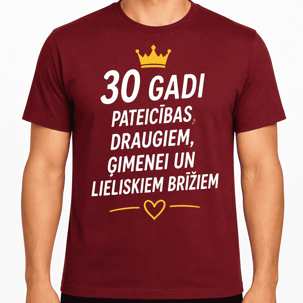 T-krekls 30 gadu jubilejai – 30 gadi pateicības draugiem, ģimenei un lieliskiem brīžiem