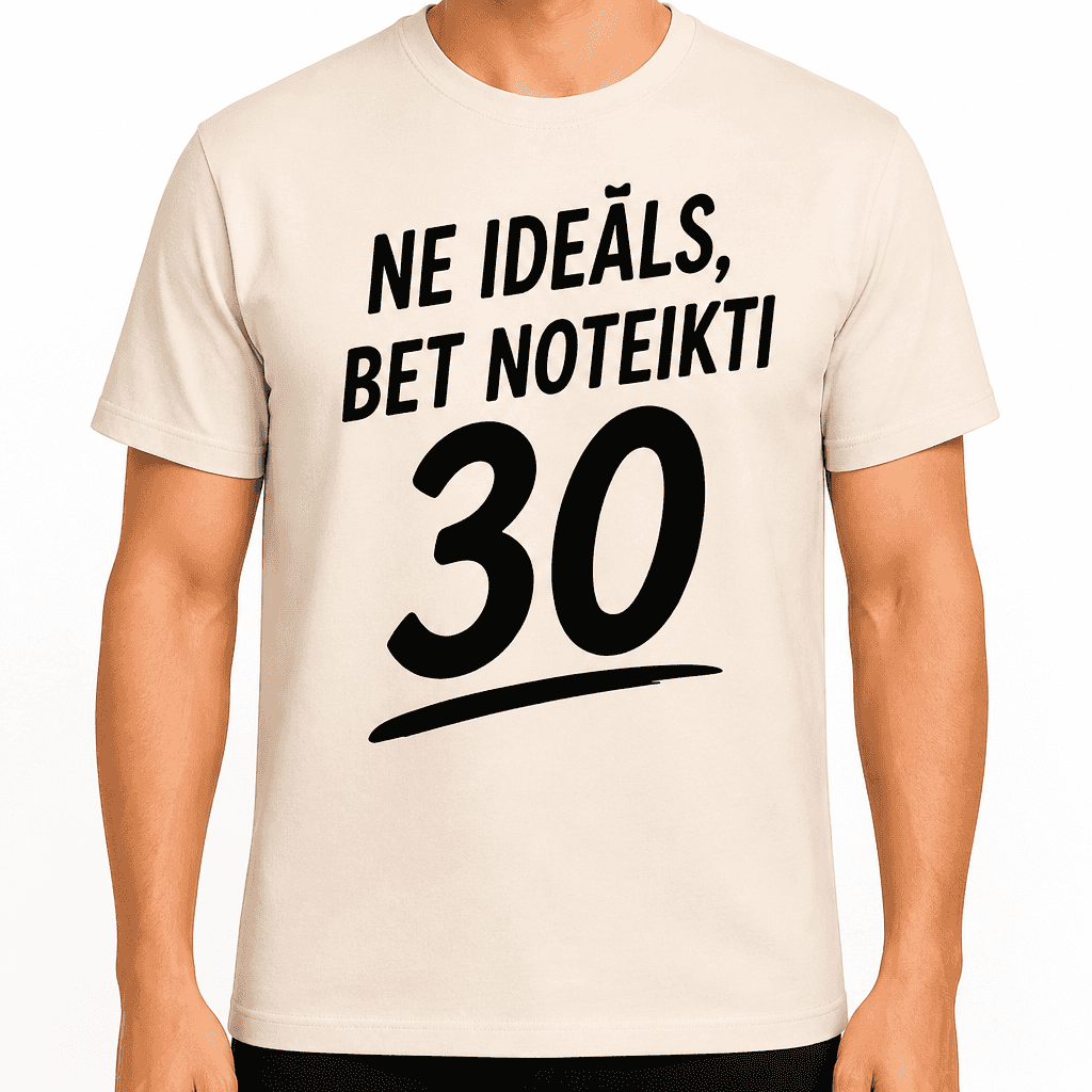 T-krekls 30 gadu jubilejai – Ne ideāls, bet noteikti 30