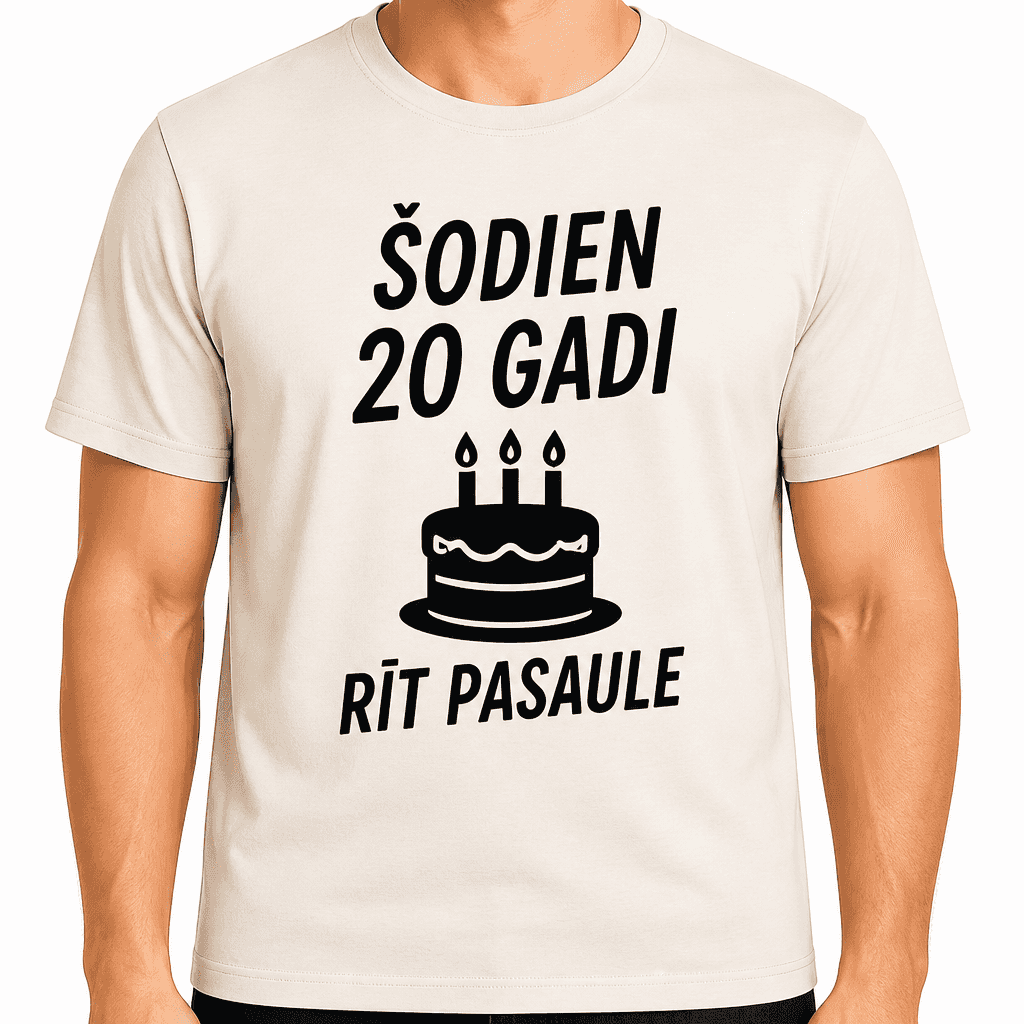 T-krekls 20 gadu jubilejai – Šodien 20 gadi rīt pasaule