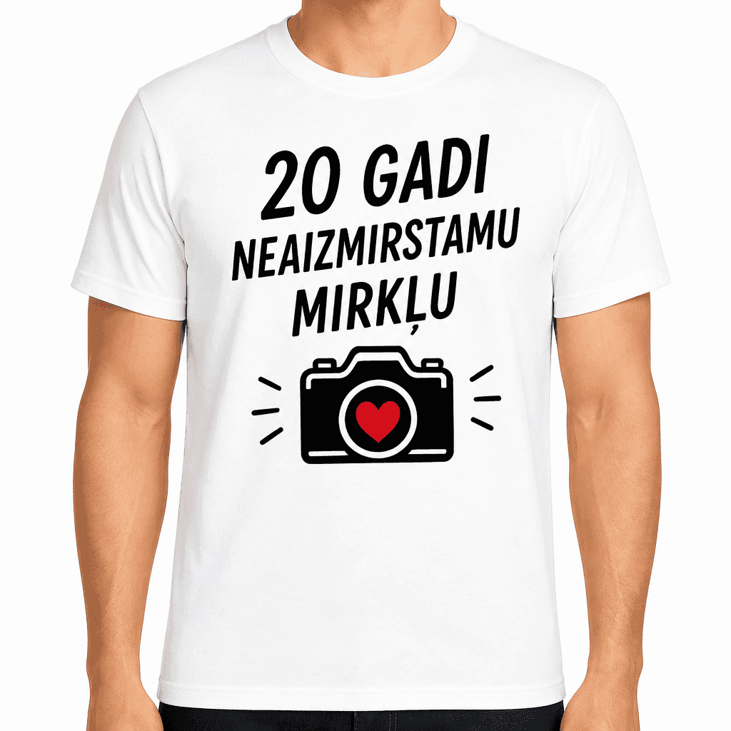 T-krekls 20 gadu jubilejai – 20 gadi neaizmirstamu mirkļu