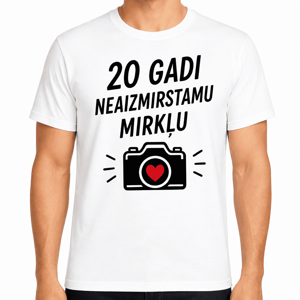 T-krekls 20 gadu jubilejai – 20 gadi neaizmirstamu mirkļu