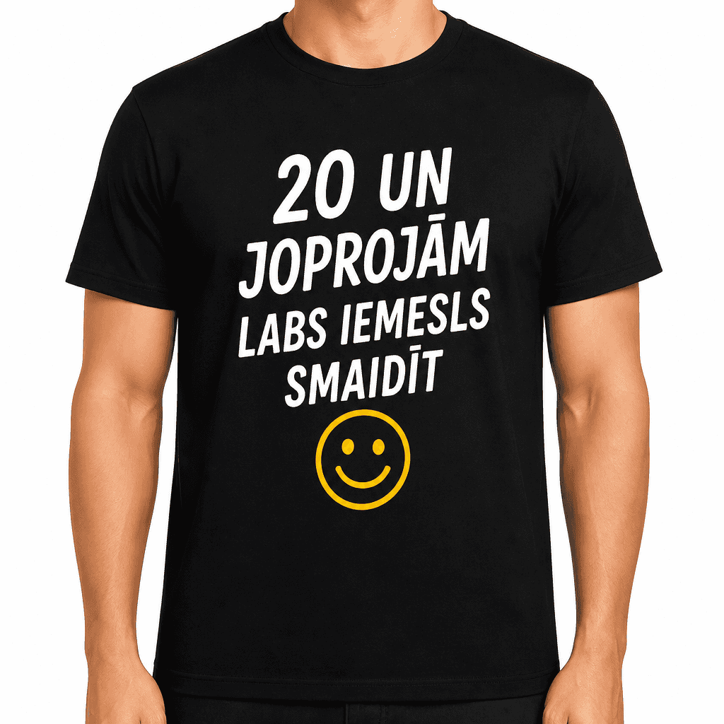 T-krekls 20 gadu jubilejai – 20 un joprojām labs iemesls smaidīt