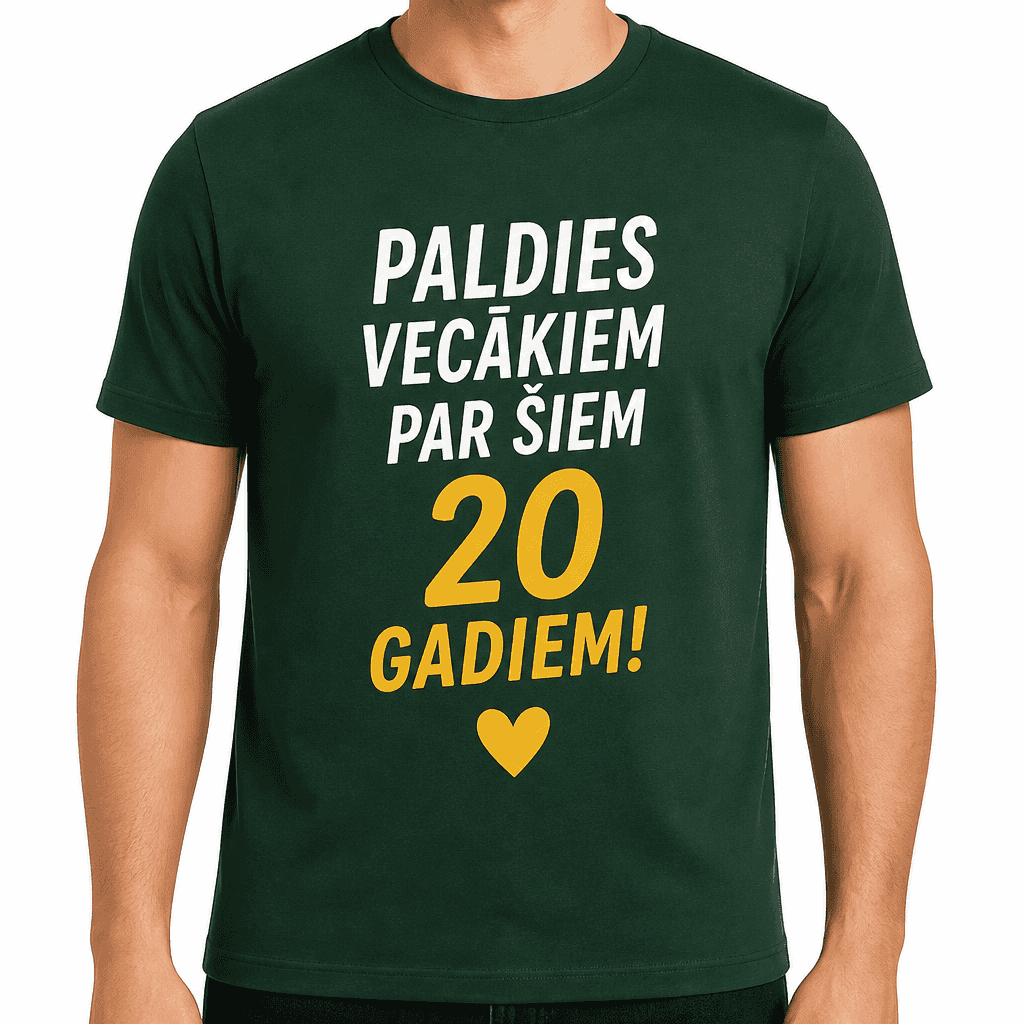 T-krekls 20 gadu jubilejai – Paldies vecākiem par šiem 20 gadiem!