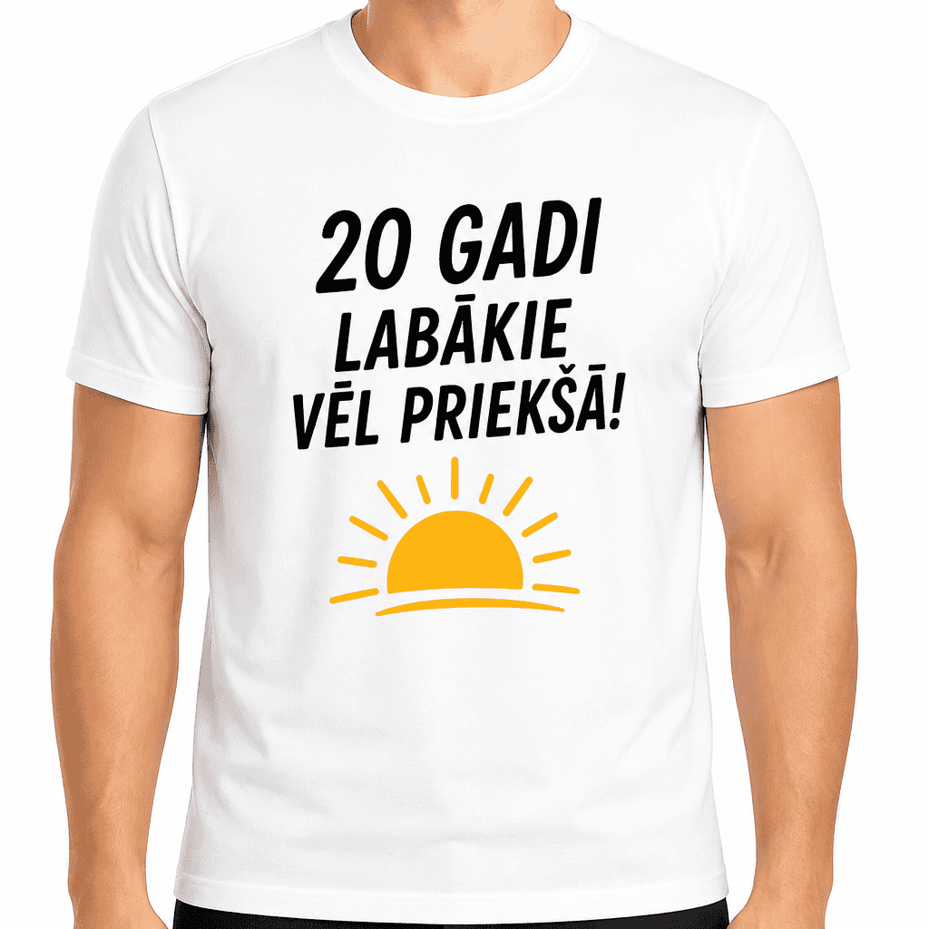 T-krekls 20 gadu jubilejai – 20 gadi labākie vēl priekšā!