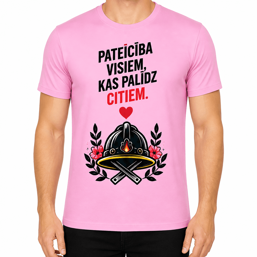 Ugunsdzēsēja T-krekls – Pateicība visiem, kas palīdz citiem.