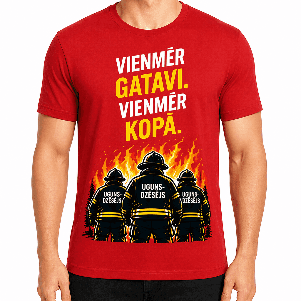 UgunsdzÄsÄja T-krekls ā VienmÄr gatavi. VienmÄr kopÄ.