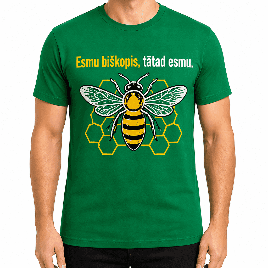 Biškopja T-krekls – Esmu biškopis, tātad esmu.