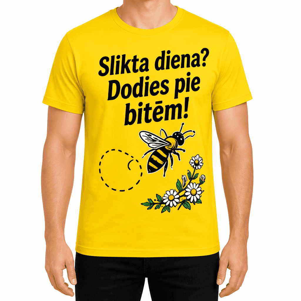 Biškopja T-krekls – Slikta diena? Dodies pie bitēm!