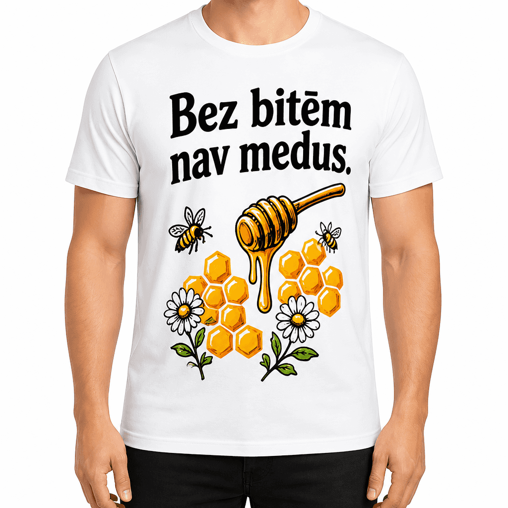 Biškopja T-krekls – Bez bitēm nav medus.