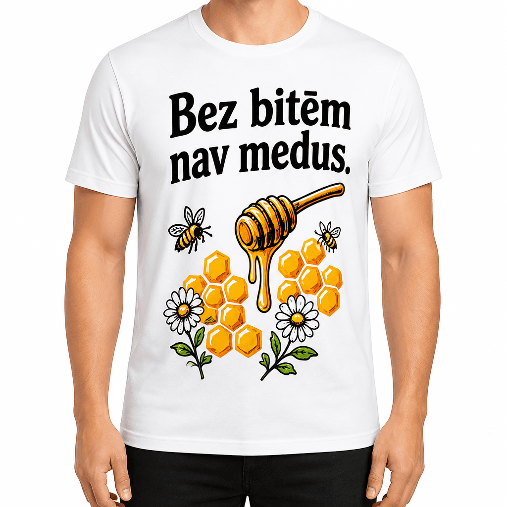 Biškopja T-krekls – Bez bitēm nav medus.